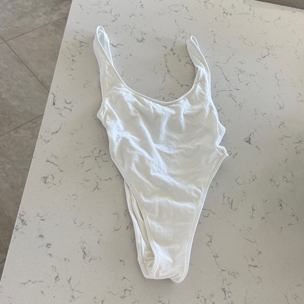 Frankie's Bikinis White One-Piece Swimsuit